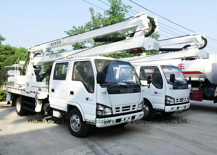 Brand Japan Crane Truck with Bucket Lift for Electric Companies with I. S. U. Z. U Engine 4kh1
