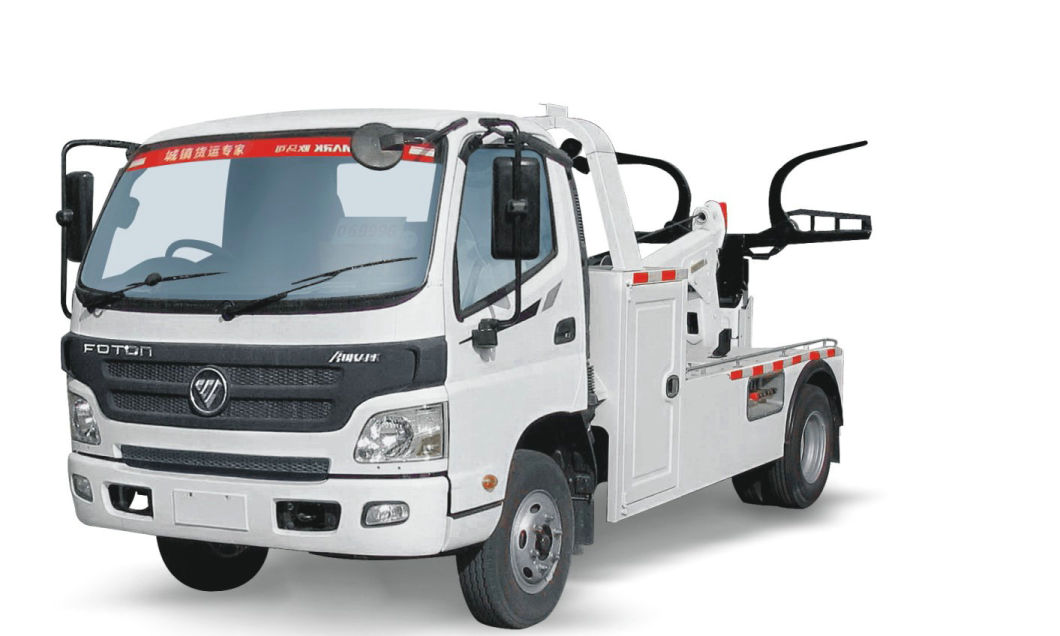 Foton Recovery Roll Back Flatbed Wrecker or Wheel Lift Wrecker with Broken Car Carrier for Towing Truck 5ton Optional 4X4 Offroad Awd Integrated Lift 3ton