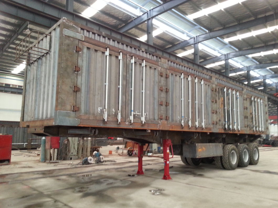 Heavy Duty 3 Axles Tipper Trailer 100ton Side Tipper