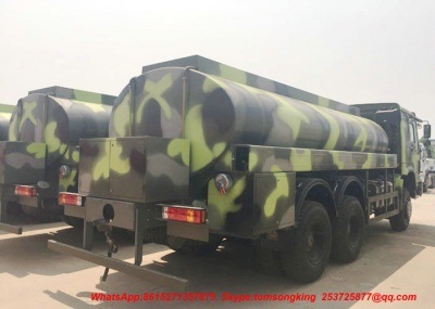 HOWO Military 6X6 Fuel Tanker Truck for Amy Fuel Transport 18, 000L with Oil Bowser (AWD Off Road)