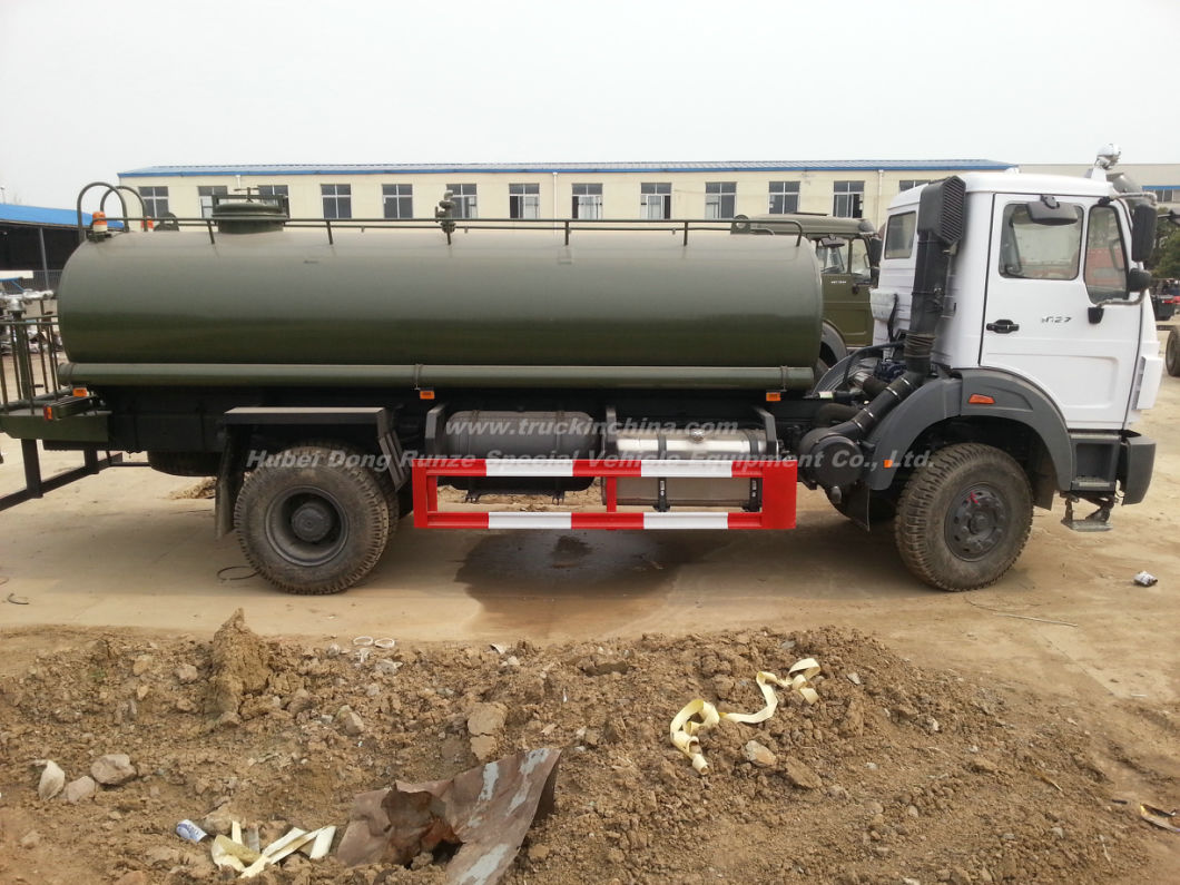 Beiben Truck 1629 Water Bowser Offroad Military 4X4 -4X2 Good for Rought Road Transport Drinking Water Steel Tank Inner Lined Plastic
