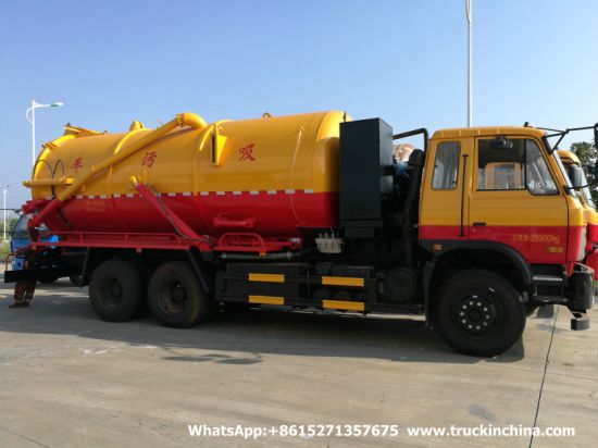 Sewer Vacuum Cesspit Tankers Mounted on Trucks (VAC Tank Lined PE or Stainless Steel with High Pressure Water Ring VAC Pump)