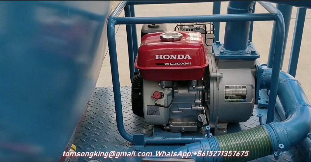 Japan Brand. Isuzu Vacuum Tanker Multifuction Septic Tank with Vacuum Pump for Sewer Cesspit Emptier with Honda Motor Water Pump for Water Bowser Sprinkler