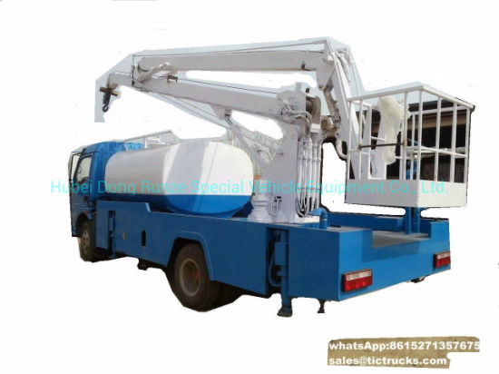 Truck Mounted Aerial Platform 16m Manlift Mounted Water Tank 3000L