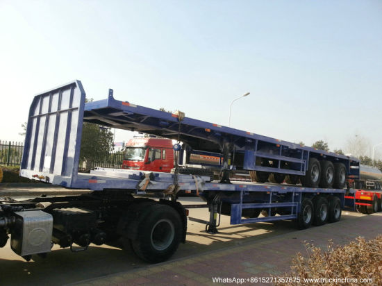 40FT Flatbed Container Semi Trailer (Flatbed Container Trailer With Front Board)