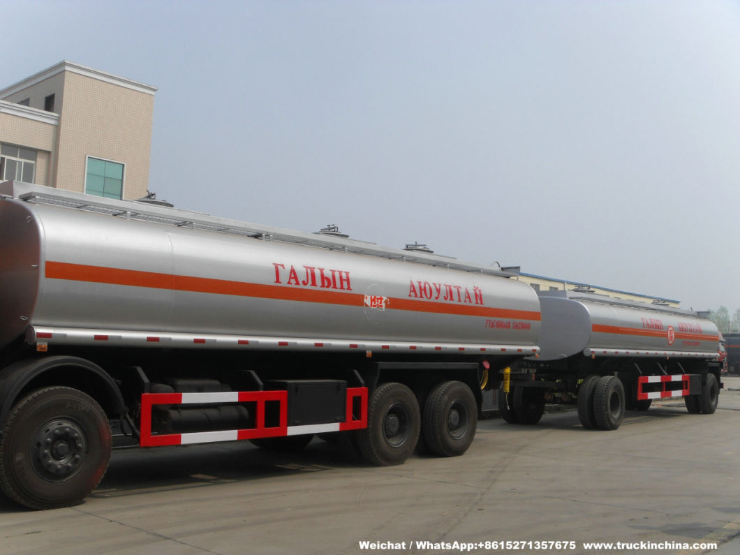 Beiben (North Benz 8X4 Tanker) 30000L +15000 Liters Fuel Tank Truck with Full Tank Trailer