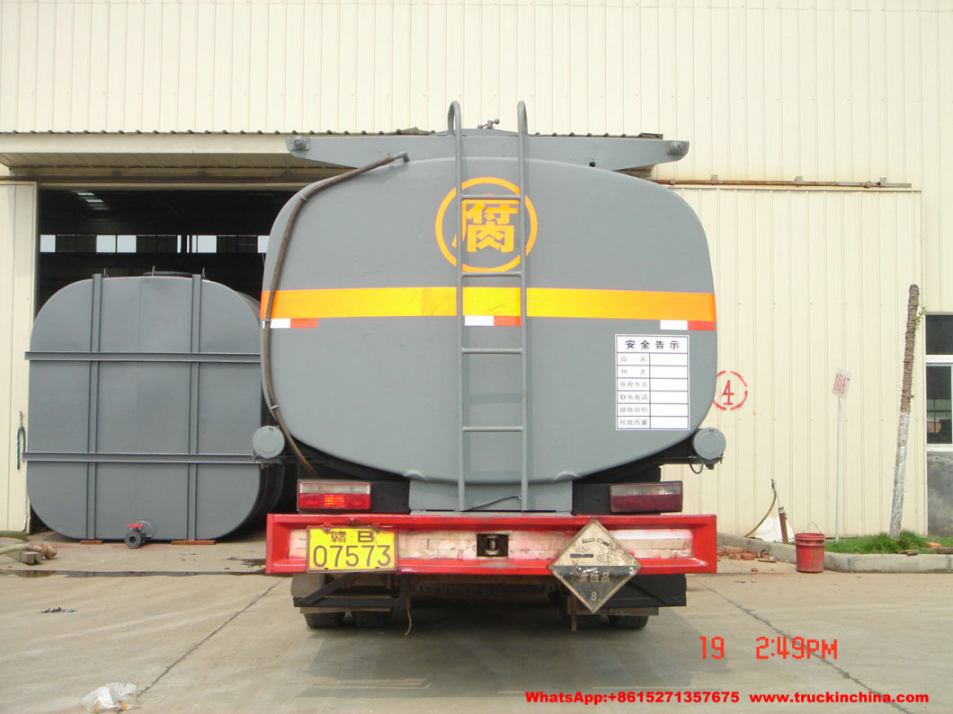 Dongfeng Chemical Tanker Truck Hydrochloric Acid Tank (16000 -25000Liters Steel Lined LLDPE Tank) for Chemical Factory Transport