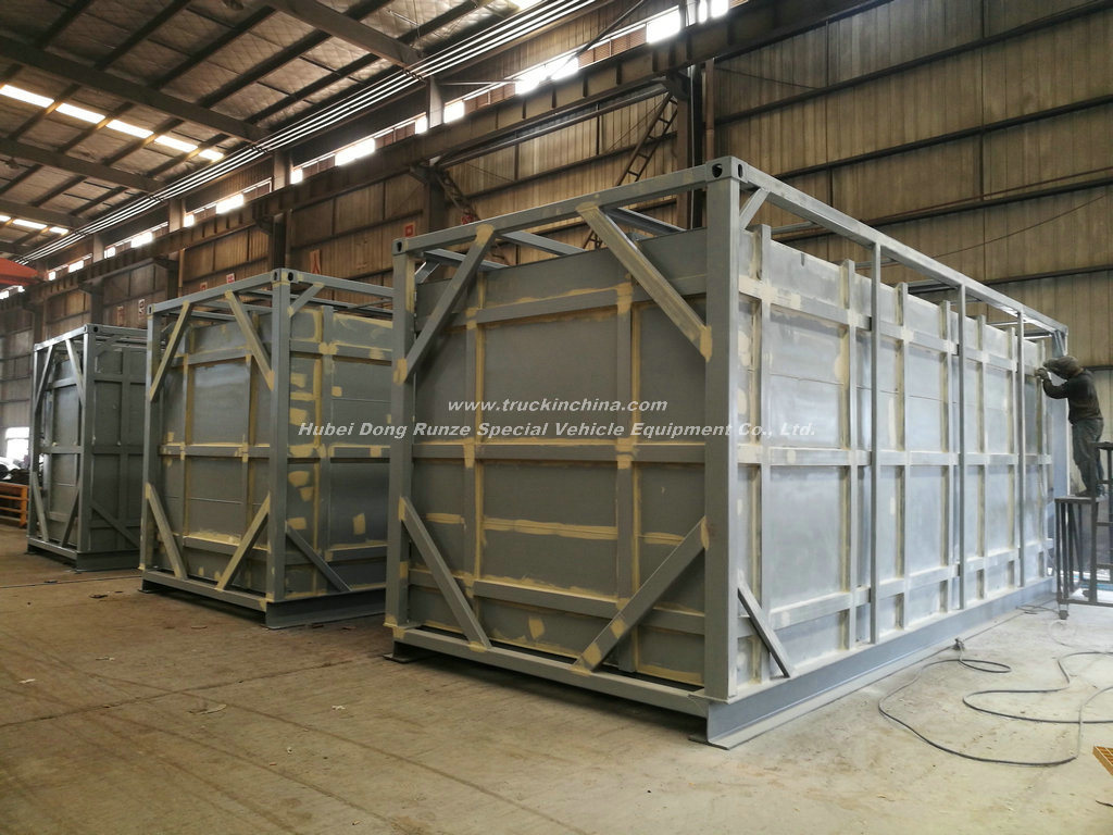 Skid 500 Bbl Frac Tank Steel Lined PE for Oilfield Chemical Contain (Skid With Motor Pump and Reactor Motor Stirring For Mxing HCl Hydrochloric Acid)