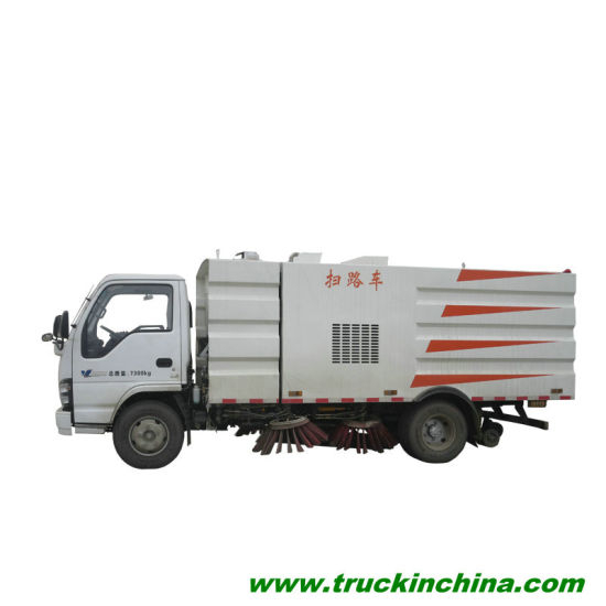 Japan Brand Truck I. S. U. Z. U Road Sweeper 5cbm Tank for Street Sweeping Urban Street Cleaning Mounted Sweep Cleaner Machines Auxiliary Engine