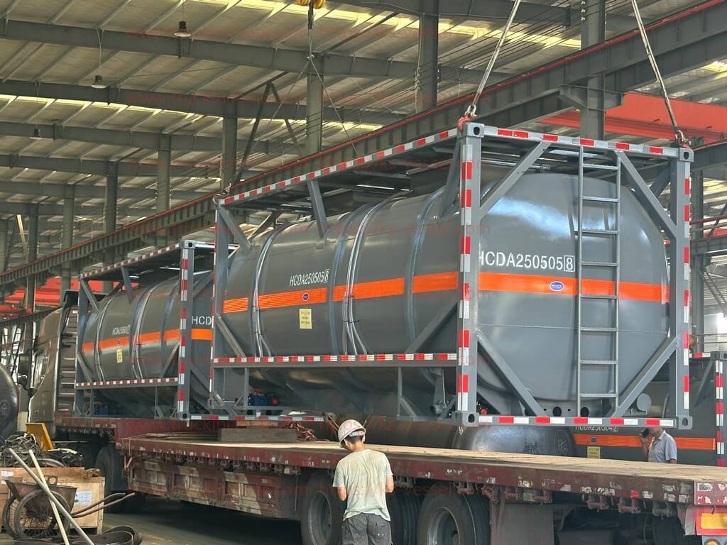 T7 T14 PE lined ISO Tank Container for HCL PAC Hydrochloric Acid Chemical Poly Aluminum Chloride (35)