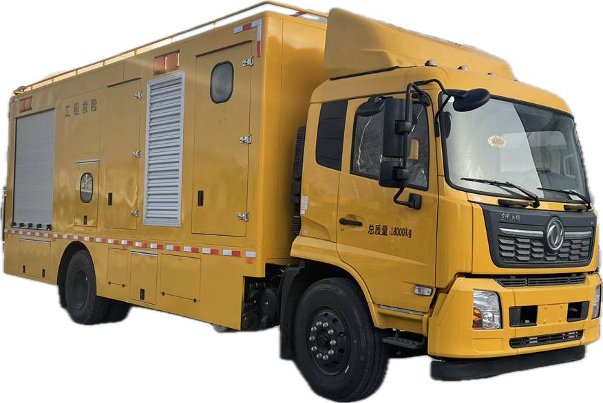 King Run Mobile Drainage Rescue Pump Truck with 300KW Generator 8 Set Stainless Drainage pump 