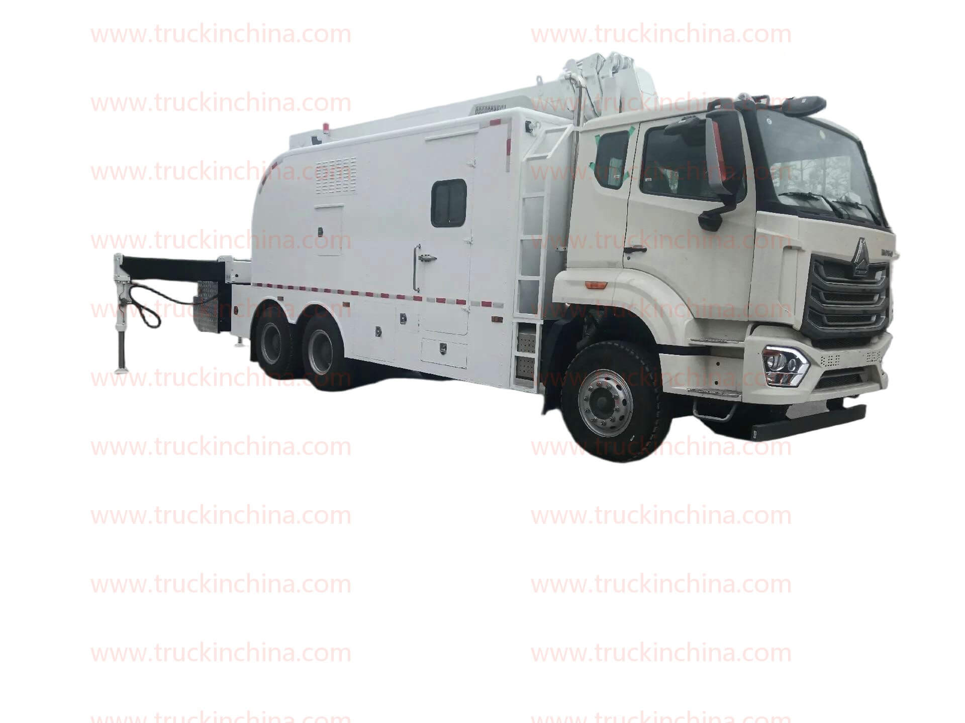Oilfield Petroleum Multi-Functional Well Logging Truck Mounted 14T Crane Slickline Unit 7500m