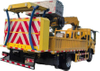 Multifunction 20m Aerial Work Platform Manlift Bucket Truck With TAM Attenuator Anti-Collision Unit