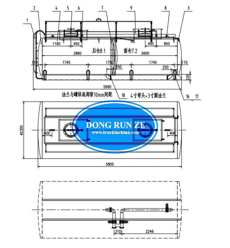 Moblie Hydrochloric Acid Tank Container 15m3