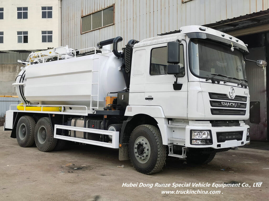 2 Units Righ Hand Drive Shacman F3000 Hydro Excavators Truck Combined Vacuum Sewer Jetting to Suva Port Fiji