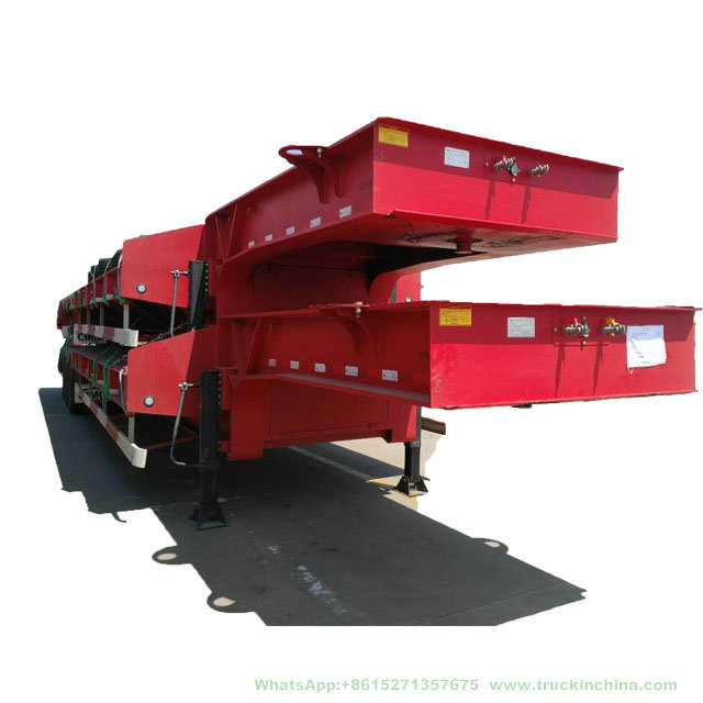 Customizing Excavator Transport Hydraulic Lowbed Lowboy 3 Line 6 Axles Low Bed Semi Trailer