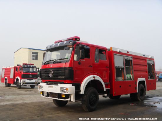 Beiben Water Foam Fire Fighting Truck off Road 4X4 Awd Fire Tender Fire Pumper (4500Liter Water 500Liter Foam Tank )