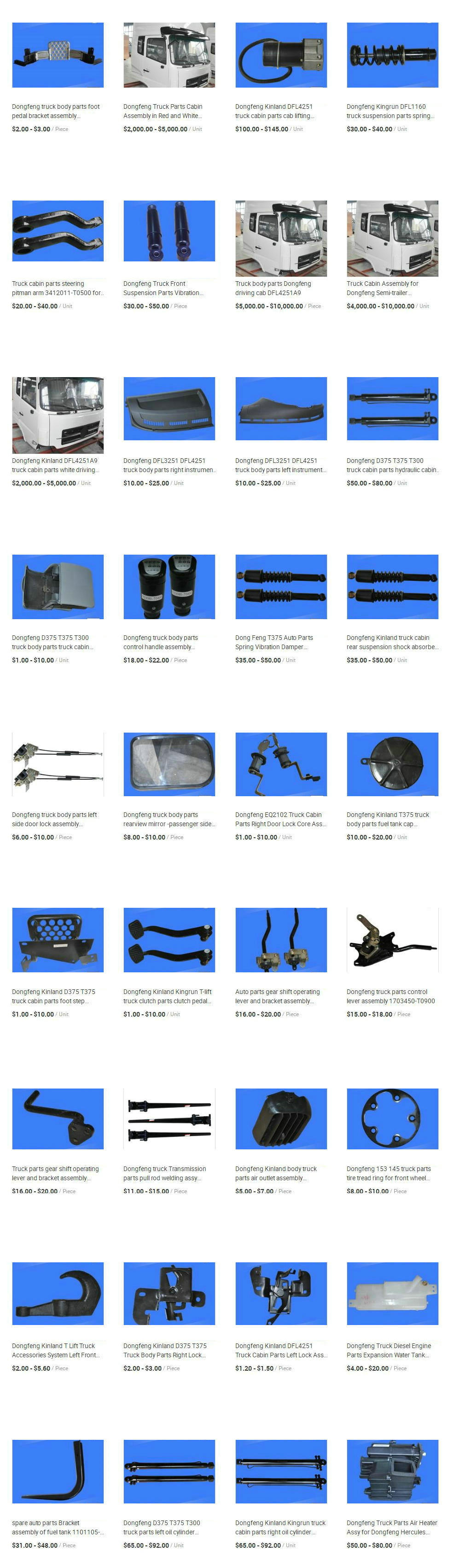 Dongfeng Truck Parts (Cabin Accessories)