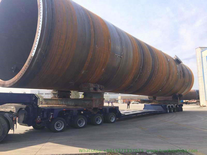 Modular Trailer Multi Axle 4 Lines 8 Axle Lowbed Semi Trailer 100t