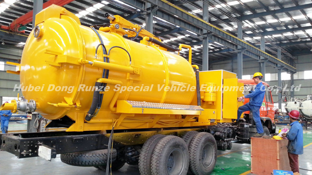 Combined Sewer Jetting Vacuum Tank Body Customized (3000L -16000L Combination Jet-VAC Units Combined Sewer Vehicles Body Build Tank)