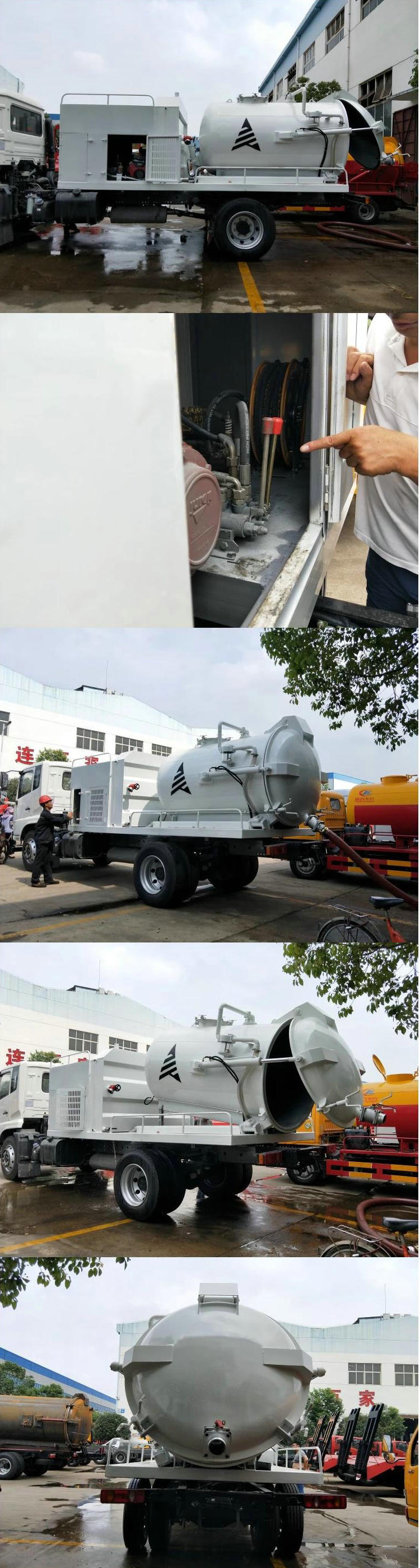 Combined Sewer Jetting Vacuum Tank Body Customized (3000L -16000L Combination Jet-VAC Units Combined Sewer Vehicles Body Build Tank)