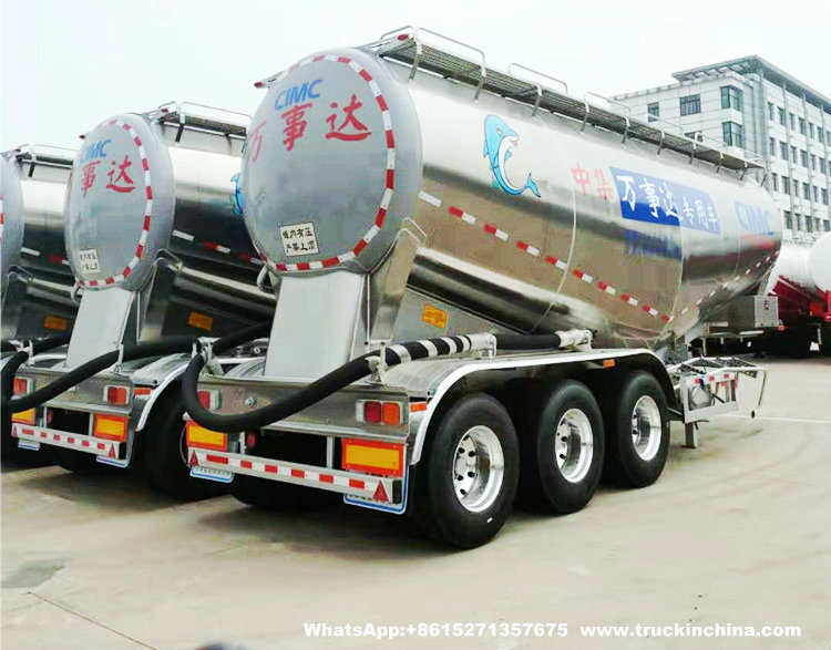 Customizing Aluminum Alloy Bulk Cement Tanker (Transport Fly Ash, Flour, Powder Material)