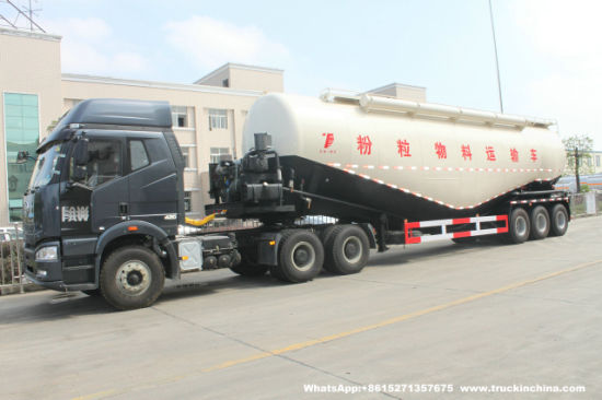 Customizing Heavy Duty 50t-70t Bulk Cement (Fly Ash, Flour, Powder Material) Transport Tanker Truck Semi Trailer
