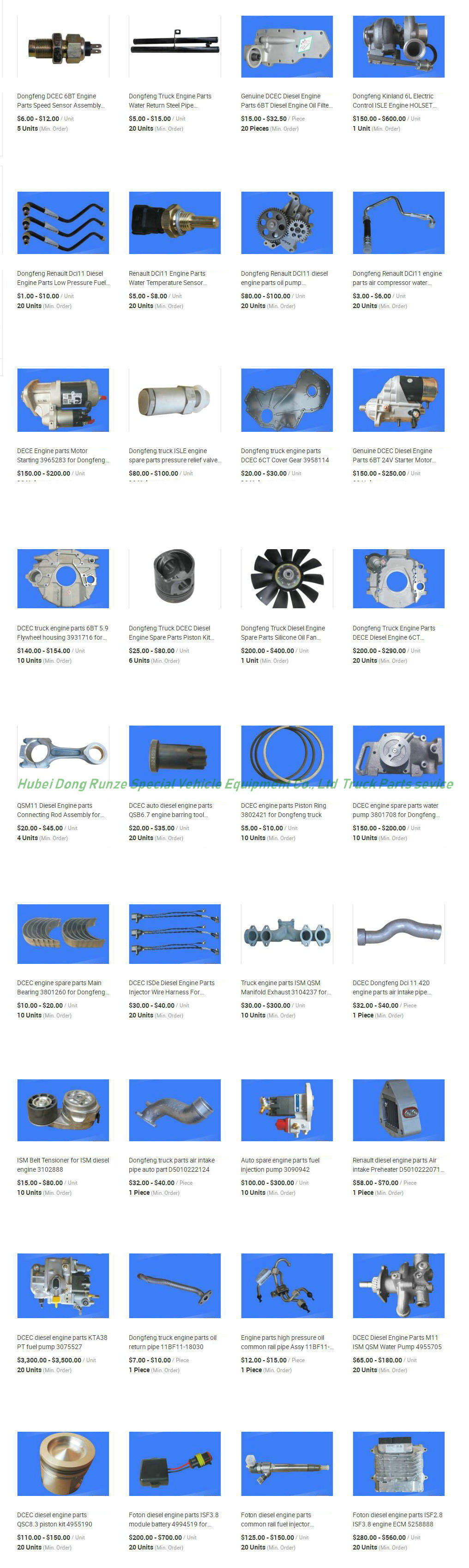 Dongfeng Truck Parts (Truck Engine Parts)