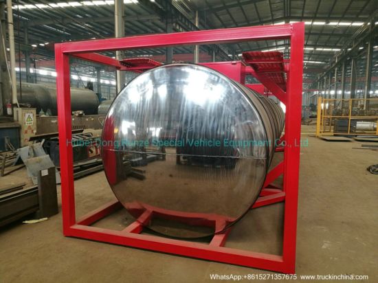 40FT Sulfur ISO Tank Container (Insulated Cladding Stainless Steel 316L Tank for Liquid Molten Sulfur Transport Storage)