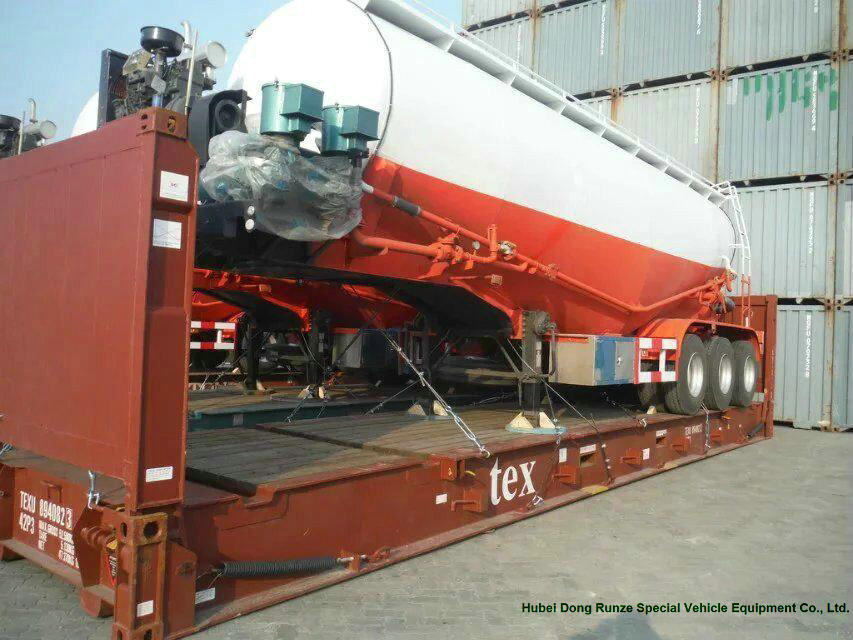 Customizing Heavy Duty 50t-70t Bulk Cement (Fly Ash, Flour, Powder Material) Transport Tanker Truck Semi Trailer