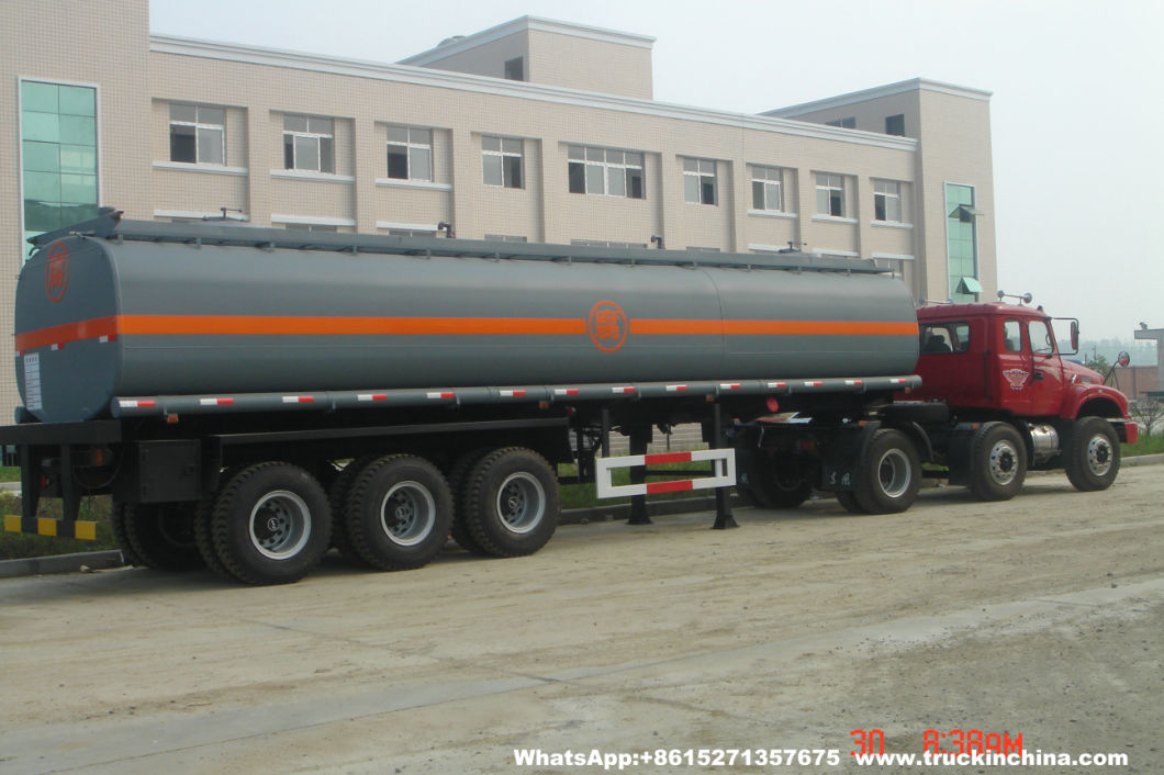 Customized Hydrochloric Acid Tanker 33t (Steel Lined Rubber Plastic LLDPE Chemical Liquid Tank Trailer)