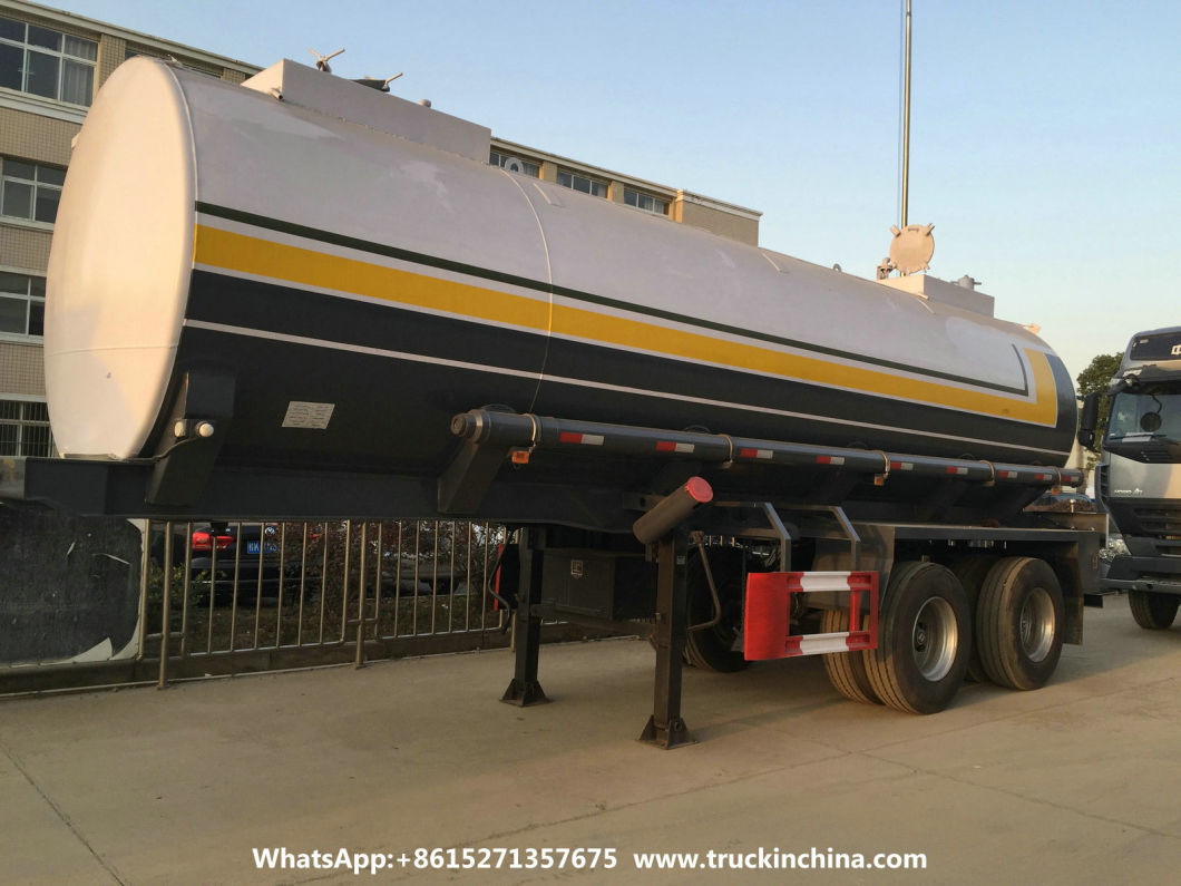 3 Axles Caustic Soda Tanker Semi-Trailer (Sodium Hydroxide Steel Tank Lined LLDPE)