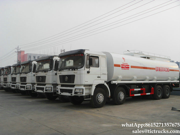 Shacnman Road Tanker Truck with Insulation Layer for Heat Bitumen, Liquid Asphalt, Coal Tar Oil, Crude Oil Transport 24, 000L-28, 000liters 12wheels
