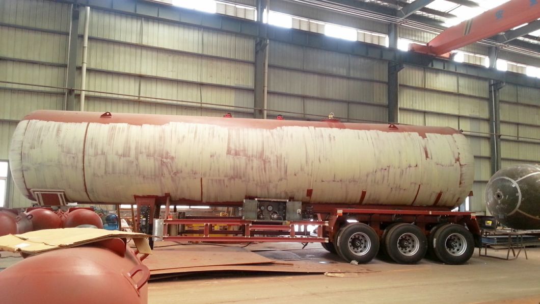 3 Axles Heavy Duty LPG Gas Tanker Semi Trailer 59cbm (Liquefied Petroleum Gas Propane, Isobutane, Dimethyl Ether)