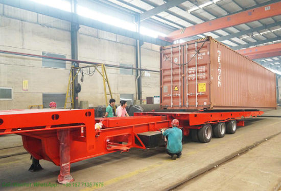 Heavy Equipment Recovery Wrecker Trailer with 12PCS Container Locks and Winch (Patform Liftable And Slide, Beam Stretchable)