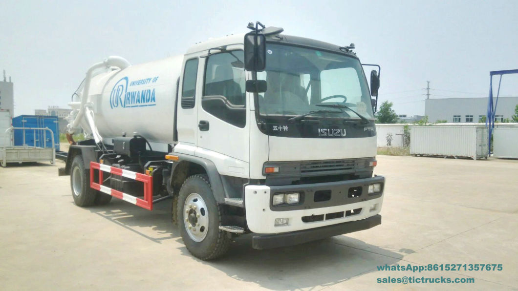 I-S-U-Z-U Vacuum Truck Cesspit Emptier -10000 Liters (Septic Tank) Rwanda