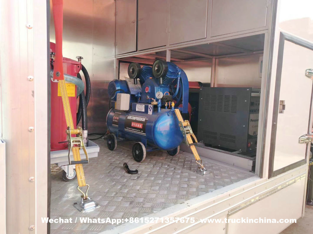 Customized Jmc Rescue Vehicle Workshop Truck with Sany Palfinger Spk6500 Crane 3.3 Ton