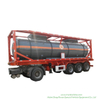 Chemical Liquid Acid ISO Tank Container 30FT for Road Transport Steel Lined LDPE for HCl (max 35%) , Naoh (max 50%) , Naclo (max 10%) , H2so4