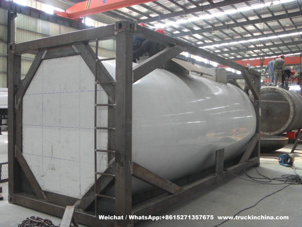 20FT ISO Tank for Toxci Yellow Phosphorus Stainless Steel Insulated Tank Container with Steam Heating System (20000 Liter)