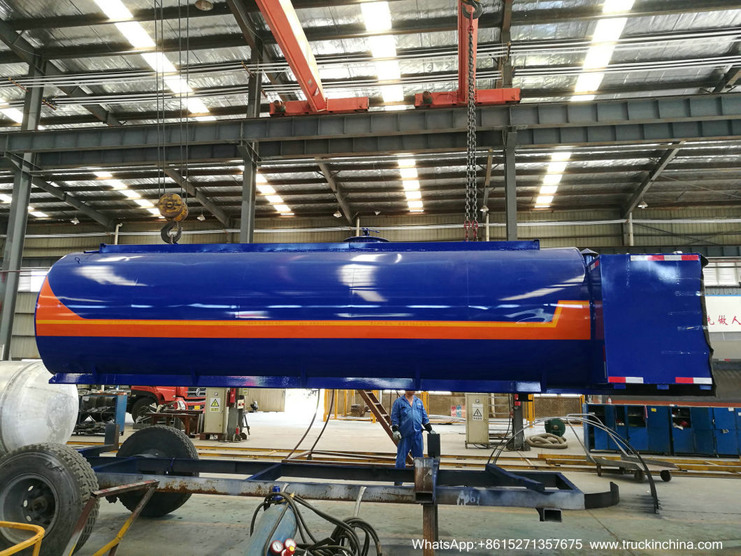 Mobile Bitumen Truck Tanker Upper Body (9m3 Hot Asphalt Tank Insulation 80mm RockWool, Wraped Stainless Steel With Baltur Diesel Oil Burner Generator)