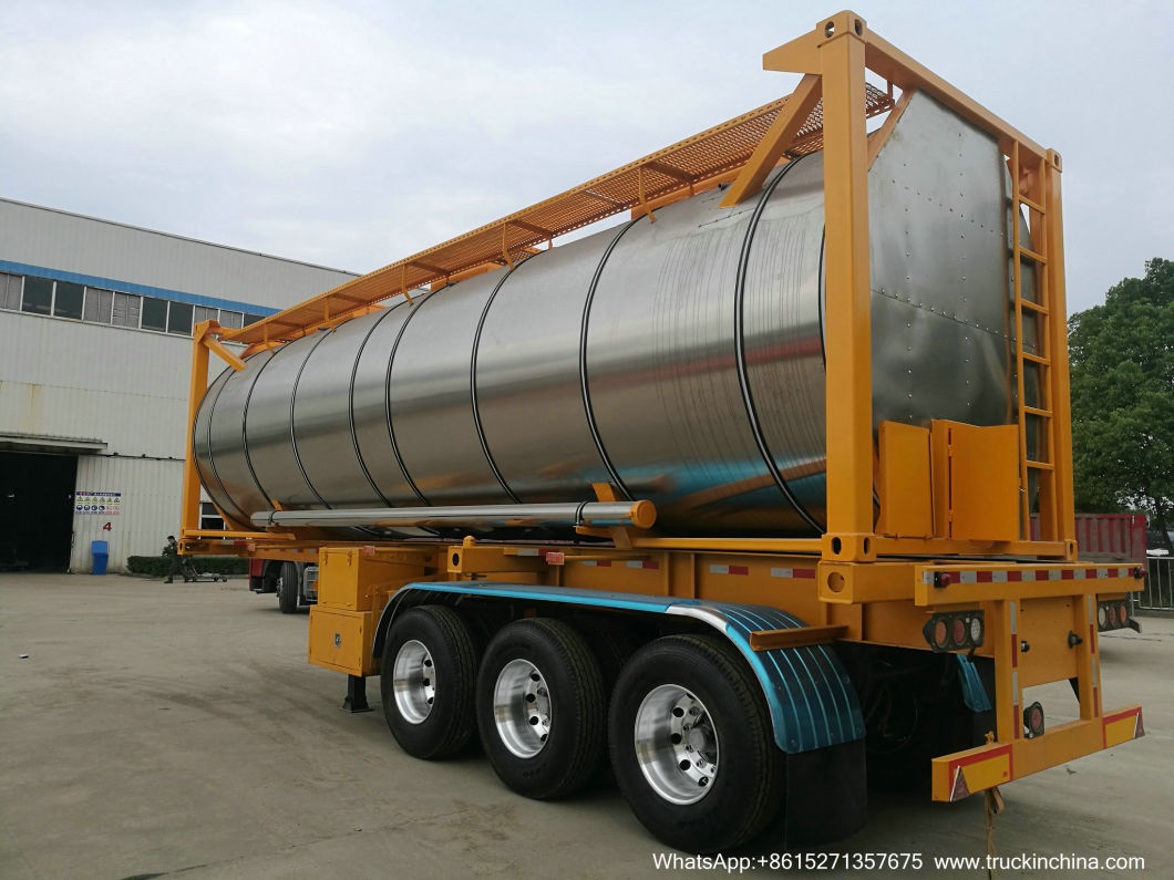 Phosphoric Acid Tank Container Swap Tank Insulated with Stainless Steel Steam Heating Pipe (Road Transport by 30FT ISO Container Trailers)
