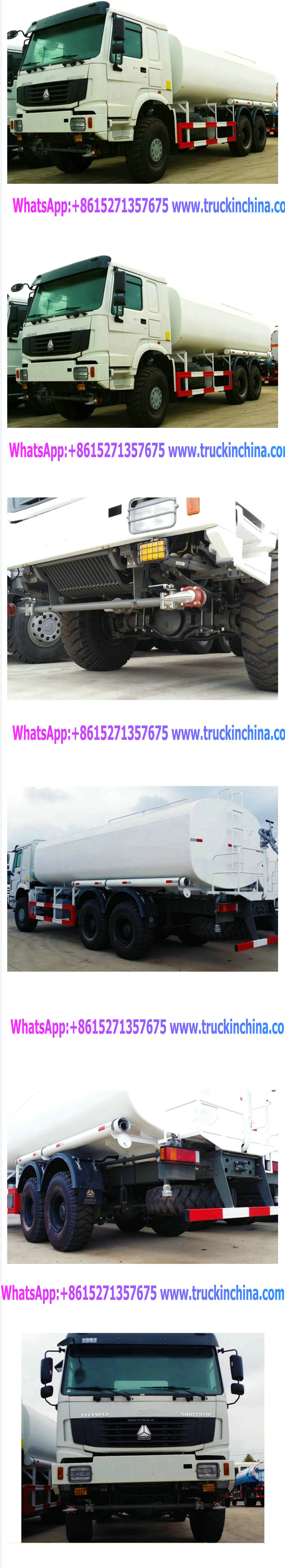 Wholesale HOWO off Road 6X6 Awd Water Tanker Truck (20m3-24m3 Water Tank Bowser Sinotruck) to Tema Ghana
