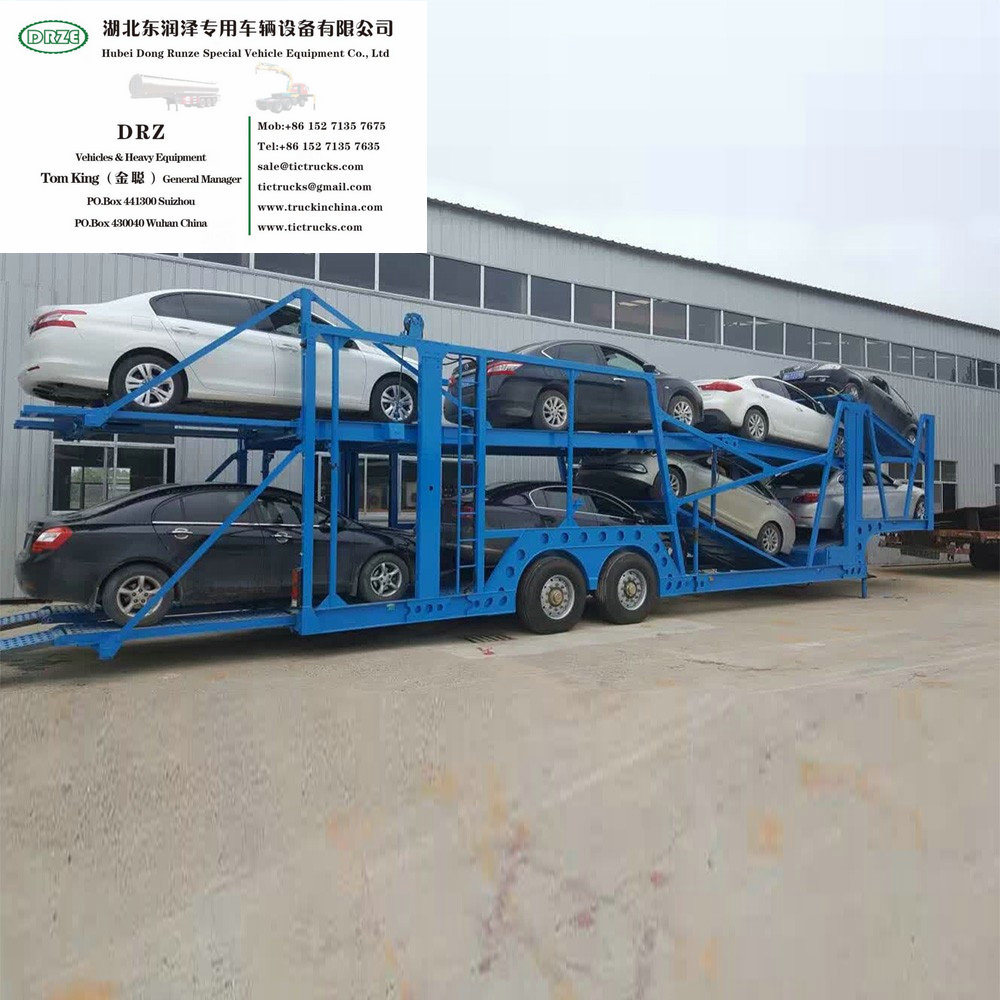 Customization Hydraulic Double Deck Car Carrier Semi Trailer (6-12 Units Car Transport Van Trailer)