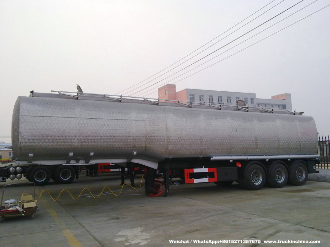 Heavy Duty Stainless Steel Tanker Semi Trailer 60000L for Food Oil, Ethanol, Liquor, Win (40-60T Polished Stainless Tanker)