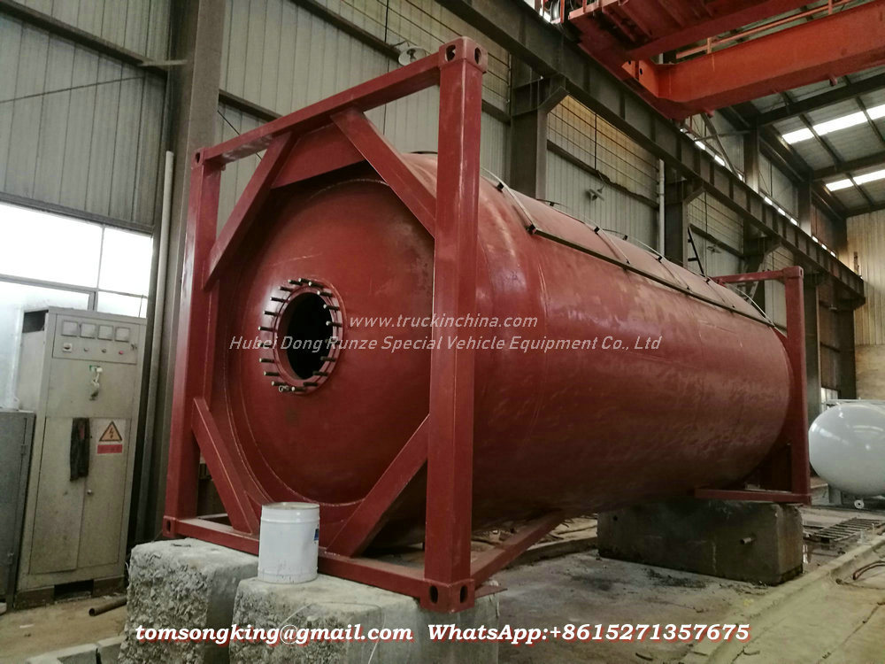 20FT Pressure Tank Container for Liquid Ammonia Un1005 Liquid Nh3 (IsoTank Ammonia, anhydrous) Road Transport