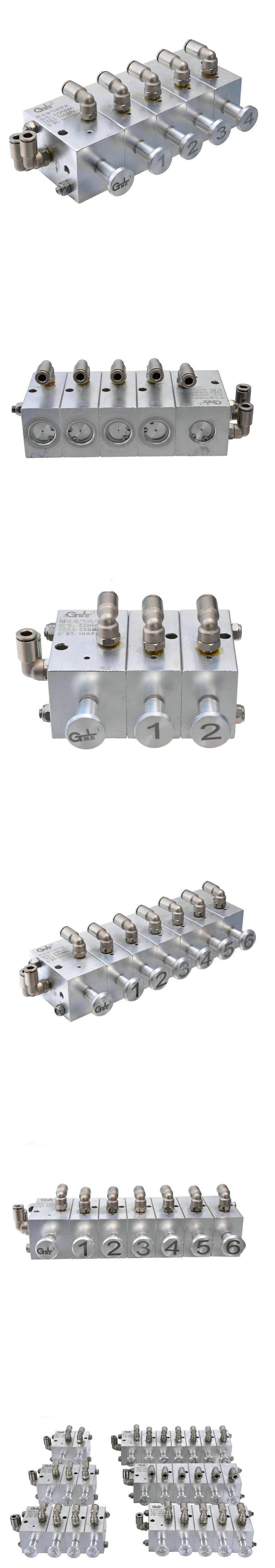 Pneumatic Switch Controller Valves (Fuel Tank Truck Aluminum Pneumatic Control Block Push Button For 2 -6 Compartments Oil Tanker Huate -YOJE-GLME)
