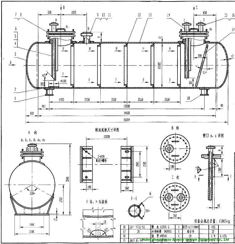 Horizontal Fuel Storage Tank for Petroleum Oil, Gasoline, Petrol, Diesel Steel Q235 or Q345. Q245. R20 Thinckness 5.6.8mm - 10.12mm Custermizing 1-100cbm