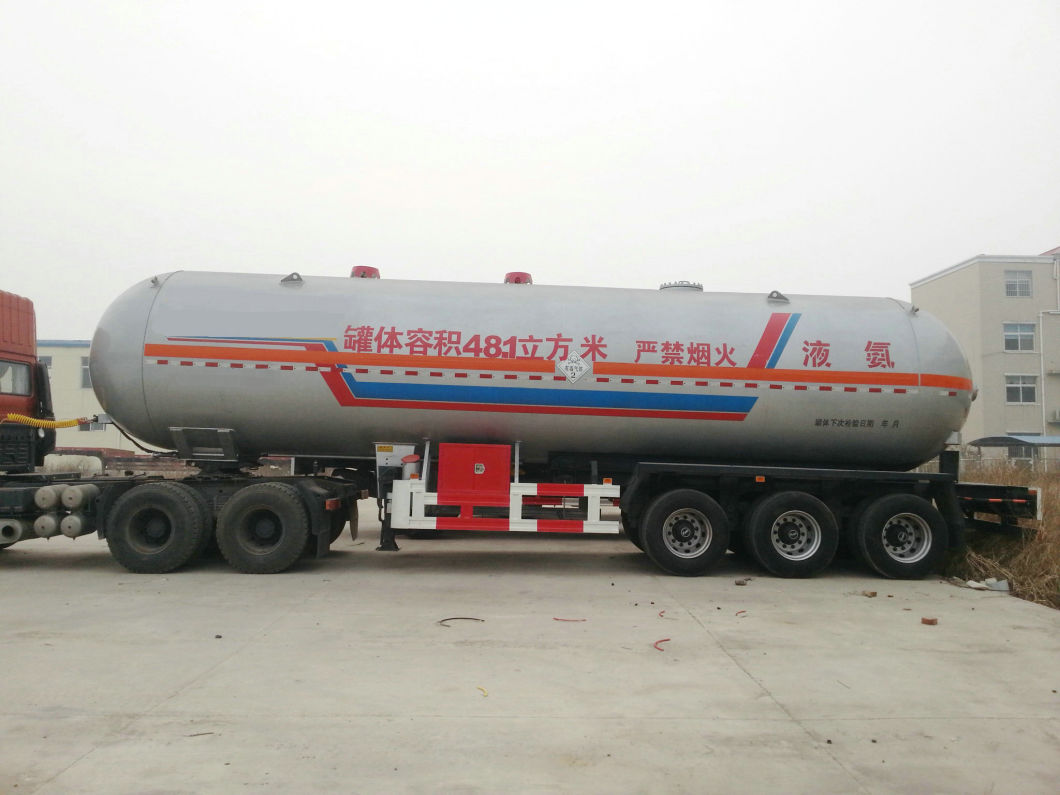 Liquid Ammonia Road Tanker 3 Axles Semi Trailer 48cbm Liquid Nh3