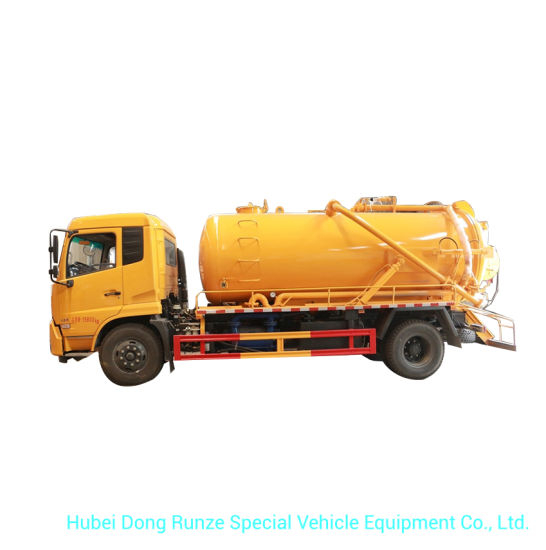 Septic Tank Truck Vacuum Sewage Suction Pump, VAC Tanker Capacity 10cbm Rhd. LHD 4X4.4X2
