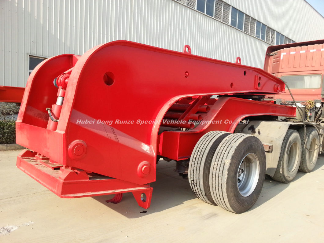 200ton Hydraulic Detachable Gooseneck Lowbed Trailer 6 Axles Front Loading with Removable Dolly Trailer with Detachable Gooseneck